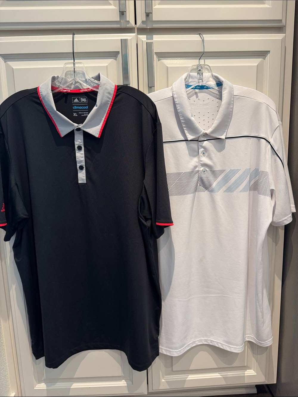 Two Adidas Polo Shirts XL